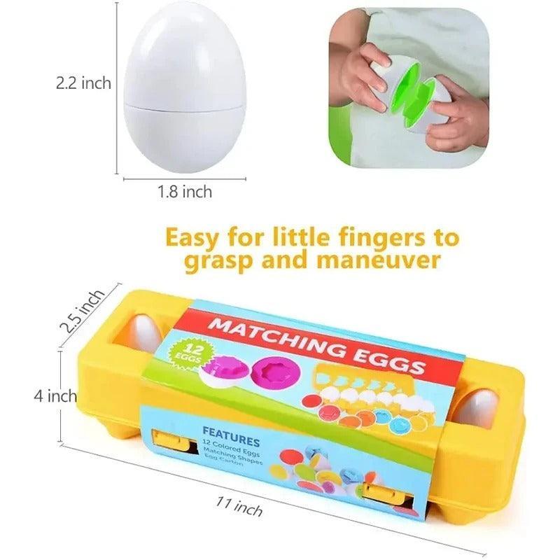 Brinquedos Educativos, Baby Eggs Montessori Cores, Formas - Imperial Shop